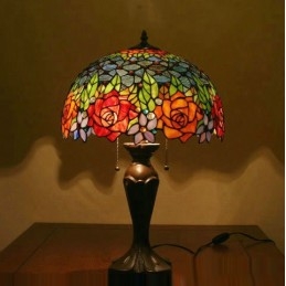 40 ċm Rose Tiffany Stained...