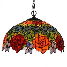 45 ċm Rose Tiffany Stained...