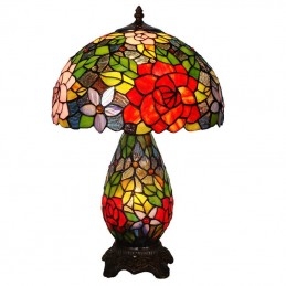 30 ċm Rose Tiffany Stained...