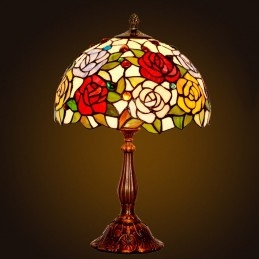30 ċm Rose Tiffany Stained...