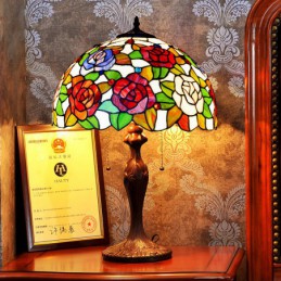 40 ċm Rose Tiffany Stained...