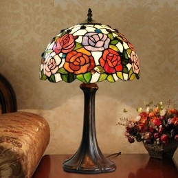 30 ċm Rose Tiffany Stained...