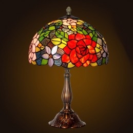 30 ċm Rose Tiffany Stained...