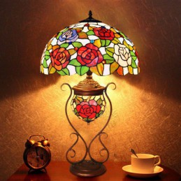 40 ċm Rose Tiffany Stained...