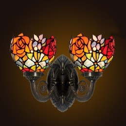 2 Dawl Rose Tiffany Stained...