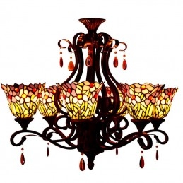 6 Chandelier Light Tiffany...