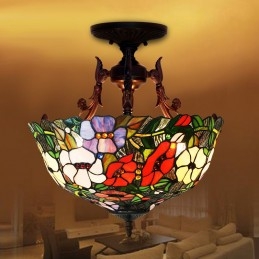 40 ċm Retro Tiffany Stained...