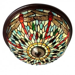 40 ċm Round Tiffany Stained...