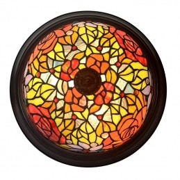 30 ċm Rose Tiffany Stained...