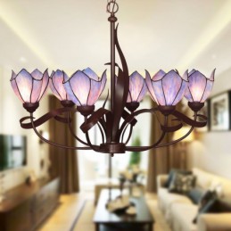 6 Chandelier Light Tiffany...