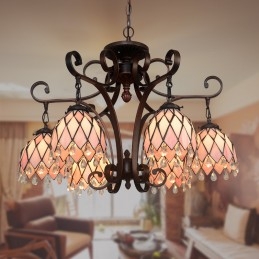 6 Chandelier Light Tiffany...
