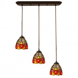 15 ċm Rurali 3 Dawl Tiffany...