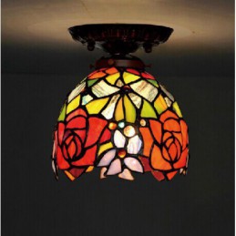 18 ċm Rose Tiffany Stained...