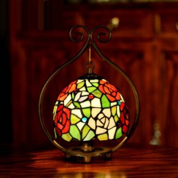 18 ċm Rose Tiffany Stained...