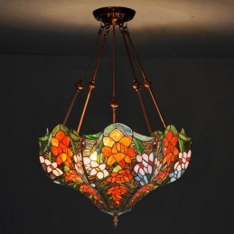 45 ċm Rose Tiffany Stained...