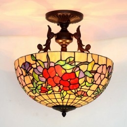 40 ċm Round Tiffany Stained...
