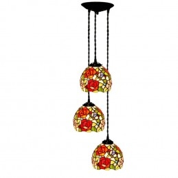 3 Dawl Rose Tiffany Stained...