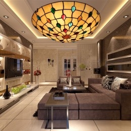 40 ċm Tiffany Flush Mount...